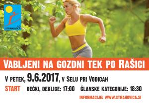 Vabilo na 36. gozdni tek po Rašici